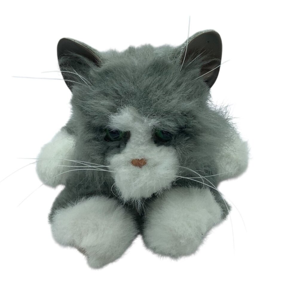 FurReal Friends Gray & White Kitten Cat Plush Toy 12" Tiger Electronics WORKS